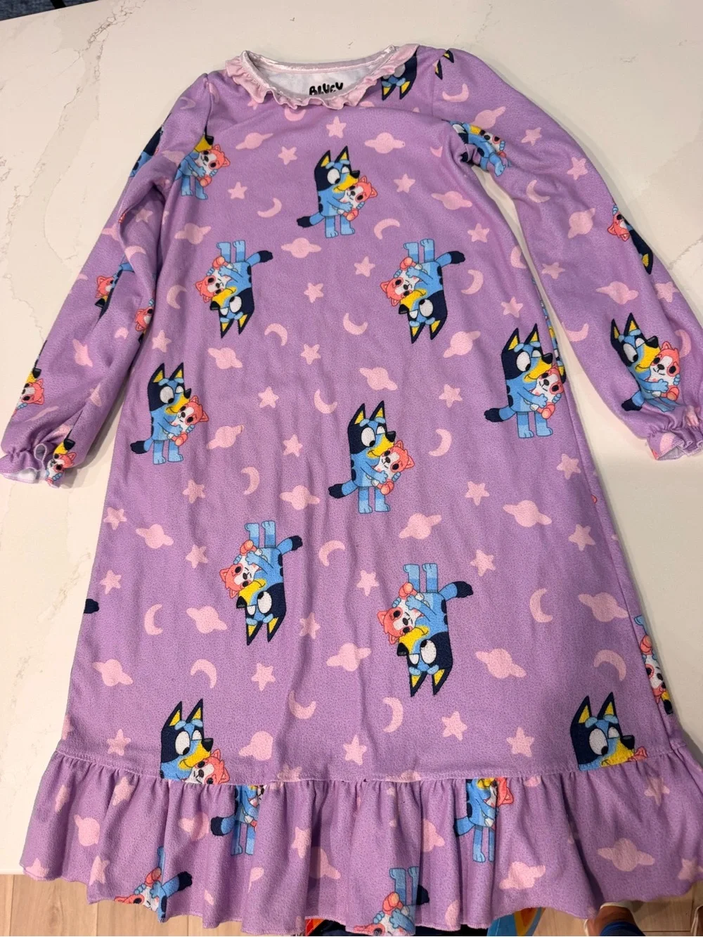 Bluey Girls' Purple Print Nightgown - Kids Pajamas
